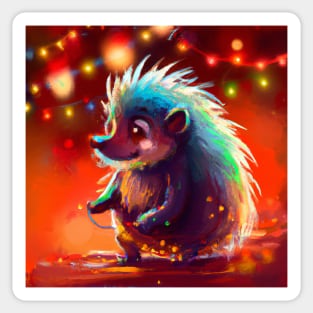 Cute Porcupine Drawing Sticker